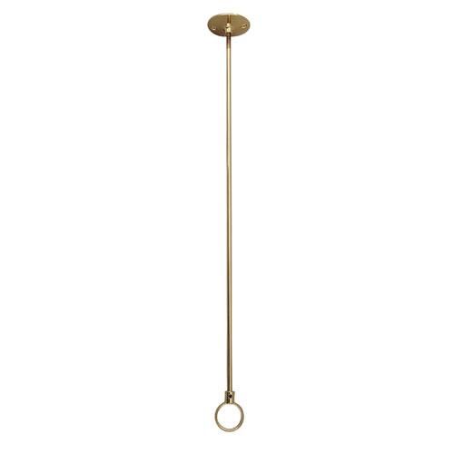 Ceiling Support 36" with Flange and Eyeloop Polished Brass