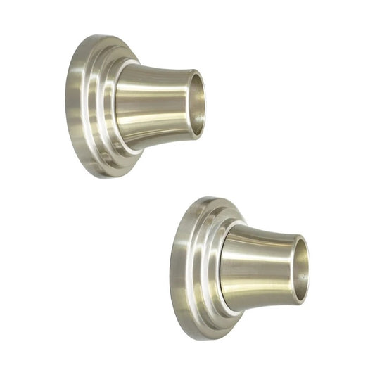 Decorative 2-5/8" Round Shower Rod Flange (Pair) 1" ID Brushed Nickel