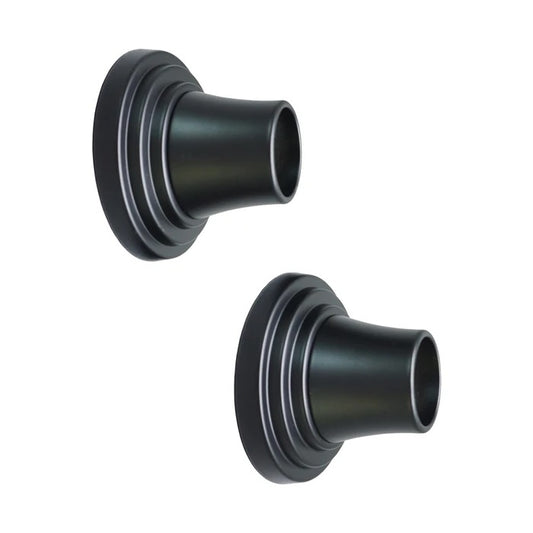 Decorative 2-5/8" Round Shower Rod Flange (Pair) 1" ID Matte Black