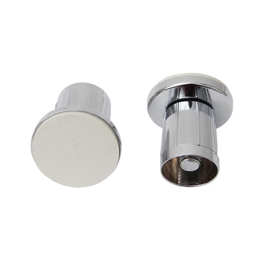 Adjustable Shower Rod Flange (Pair) 1" ID Polished Chrome