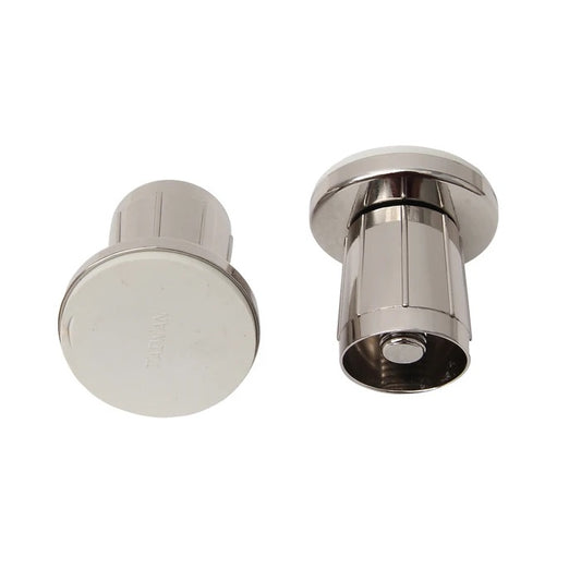 Adjustable Shower Rod Flange (Pair) 1" ID Polished Nickel
