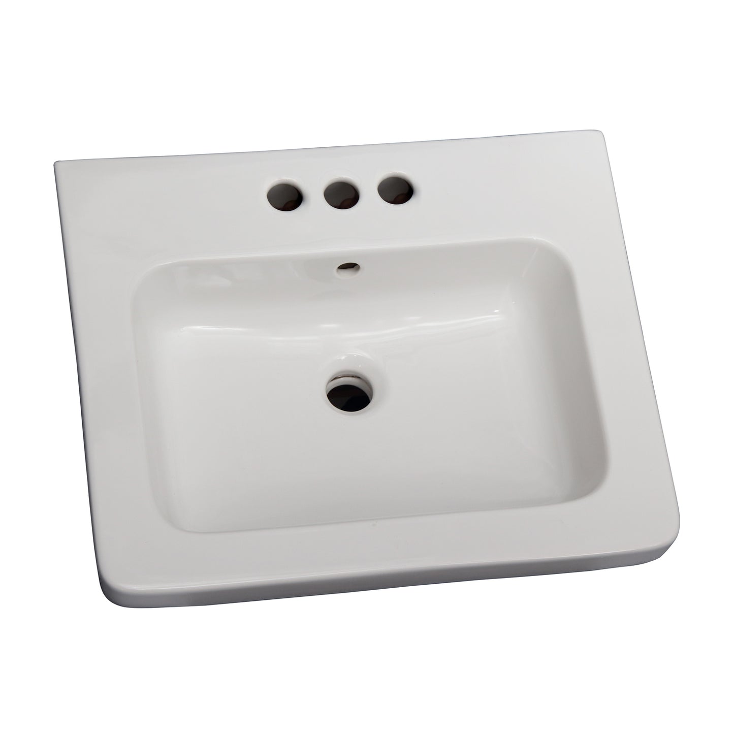 Resort 500 Wall Hung Bathroom Sink White For 4" Centerset Faucet