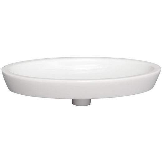 Resort Drop-In Lavatory Sink White No Faucet Holes