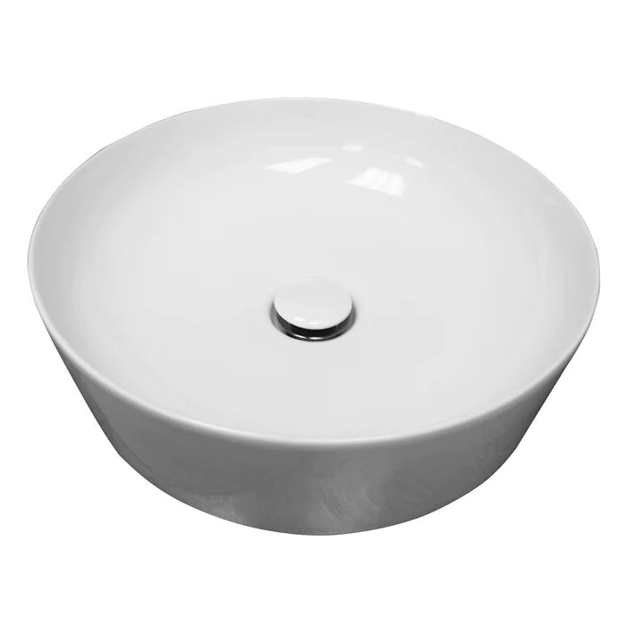 Feeling Slim 16-1/2" Round Vessel Basin Sink White