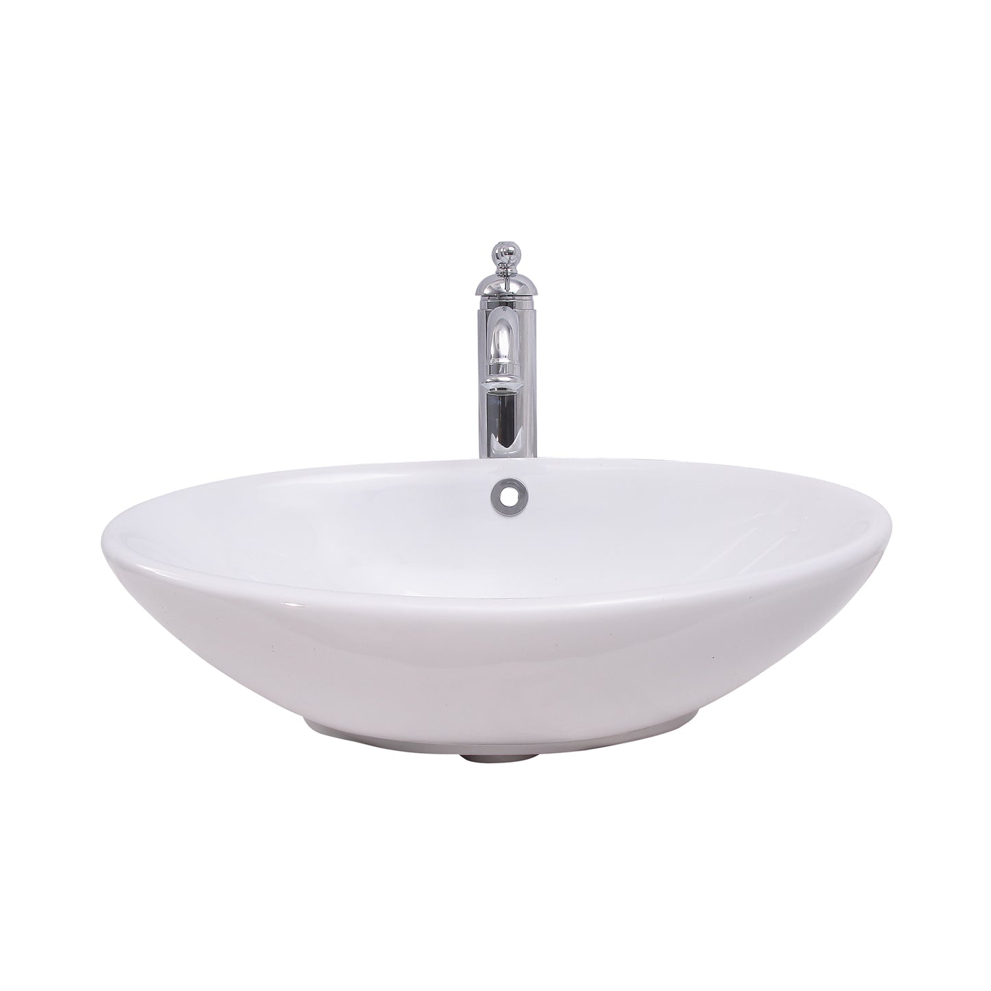 Declan 20" Wall Hung Bathroom Sink with 1 Faucet Hole and Overflow White