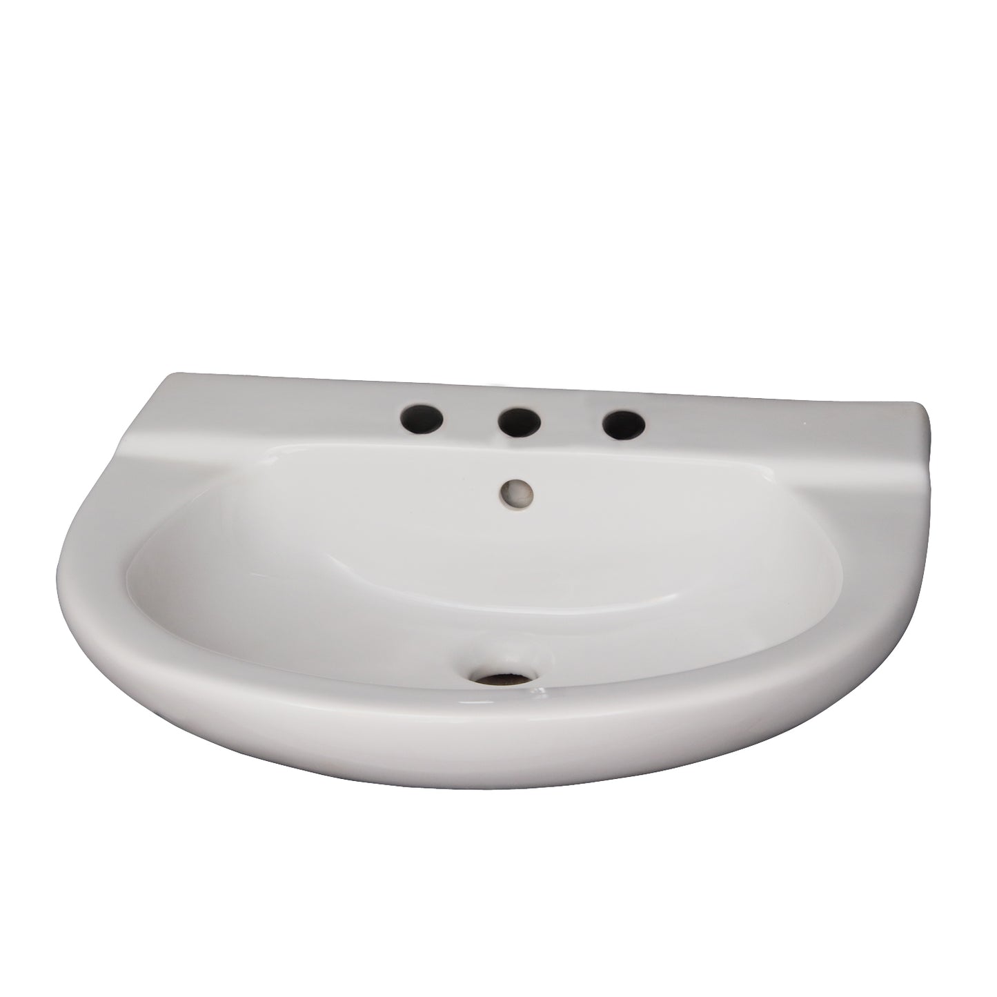 Jayden Wall Hung Bathroom Sink 8" Widespread White
