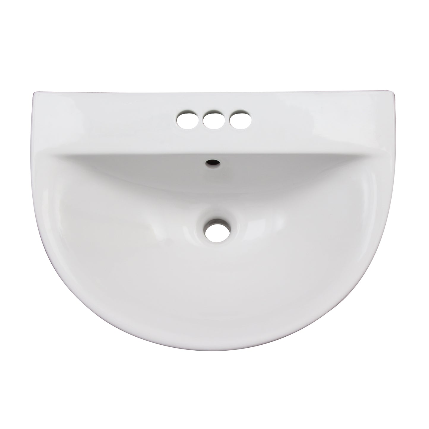 Morning 500 Wall Hung Sink with 4" Centerset and Overflow White