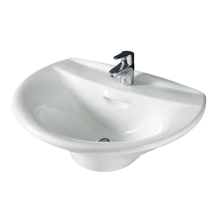 Venice 520 Wall Hung Bathroom Sink 6" Centerset White