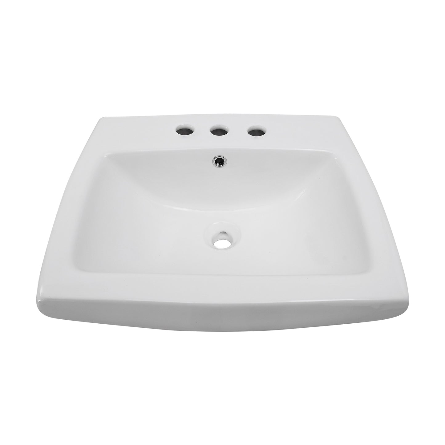 Ambrose Wall Hung Sink for 6" Centerset with Overflow White