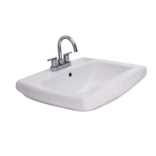 Ambrose Wall Hung Sink for 4" Centerset with Overflow White