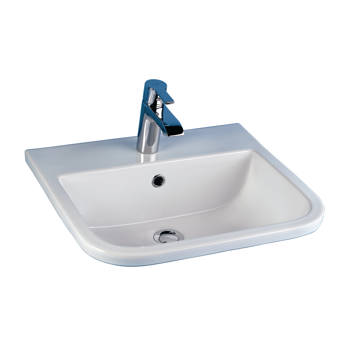 Series 600 20" Drop In Lavatory Sink with 1 Faucet Hole White