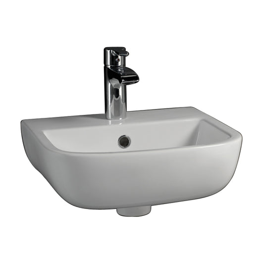 Series 600 Small Wall Hung Sink 15 3/4" with 1 Faucet Hole White
