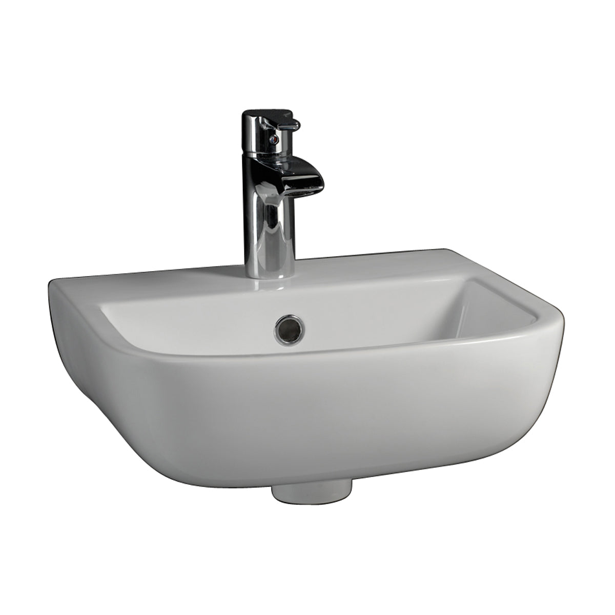 Series 600 Small Wall Hung Sink 15 3/4" for 8" Widespread White
