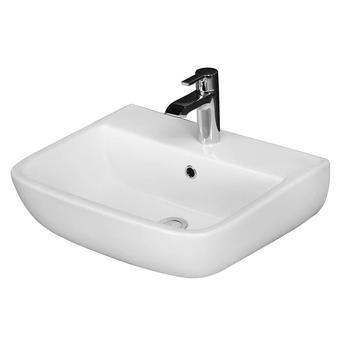 Series 600 Large Wall Hung Sink 20 1/2" with 1 Faucet Hole White