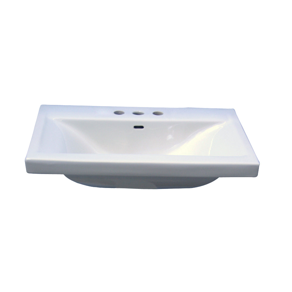 Mistral 650 Wall Hung Bathroom Sink 4" Centerset White
