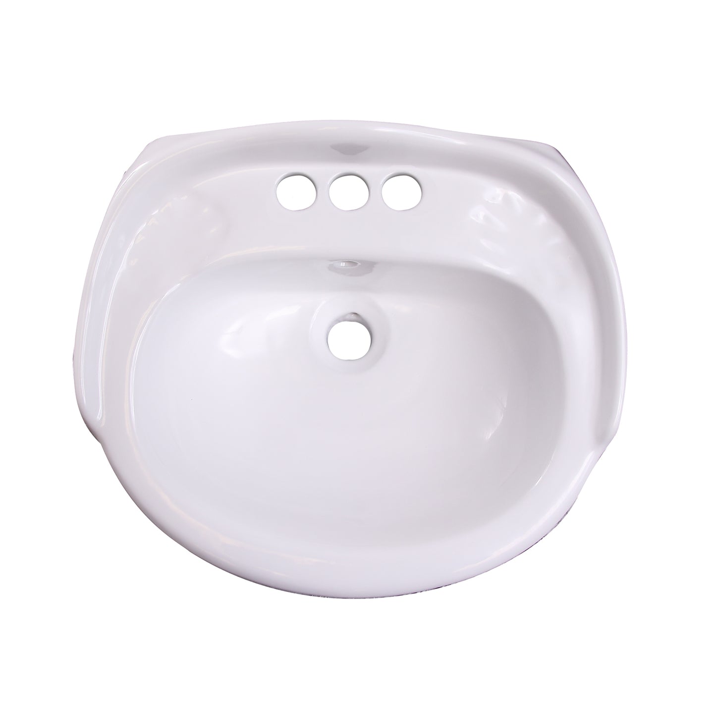 Arianne 19" Wall Hung Sink for 4" Centerset and Overflow White