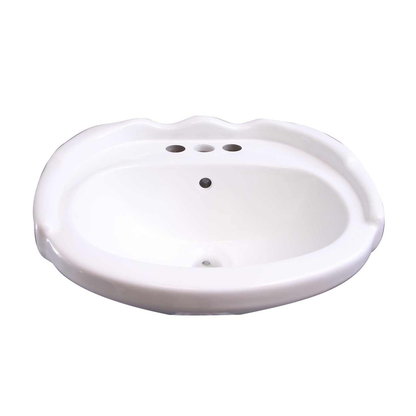 Silvi 15" Wall Hung Sink for 4" Centerset and Overflow White