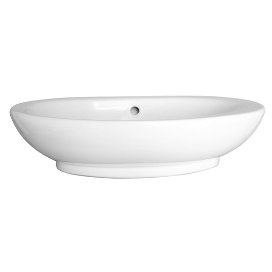 Infinity Vessel Bathroom Sink 23" x 14" Oval in White