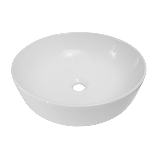 Shasta 16" Cylindrical Vessel Basin Sink in White