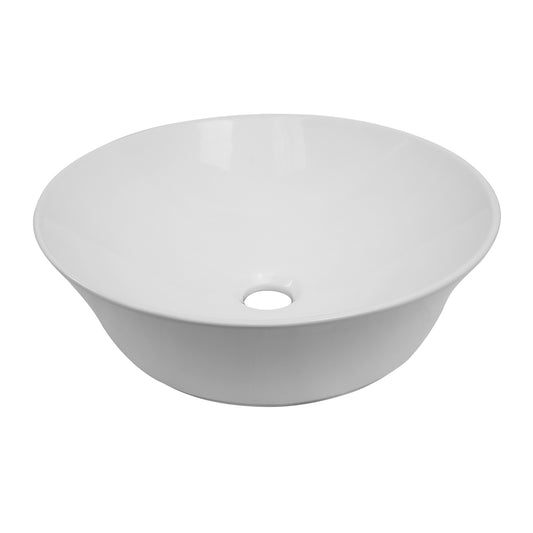 Shasta 16" Round Vessel Basin Sink in White