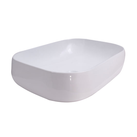 Celino 450 Rectangle Vessel Basin Sink in White