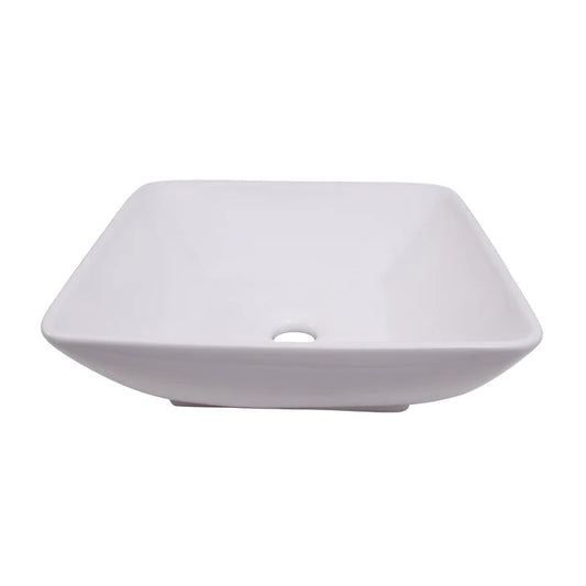 Carlos 16" Square Above Counte Basin Sink in White