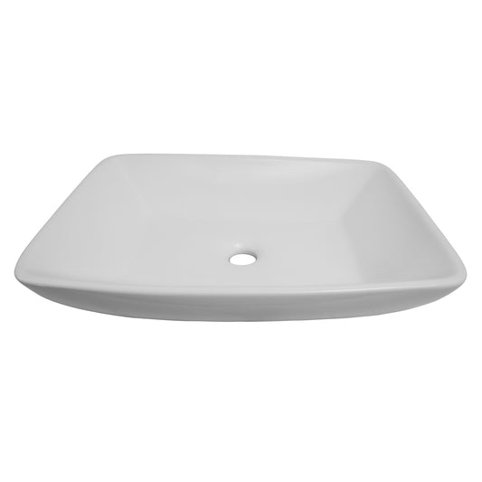 Carlos 23" Rectangle Vessel Basin Sink in White