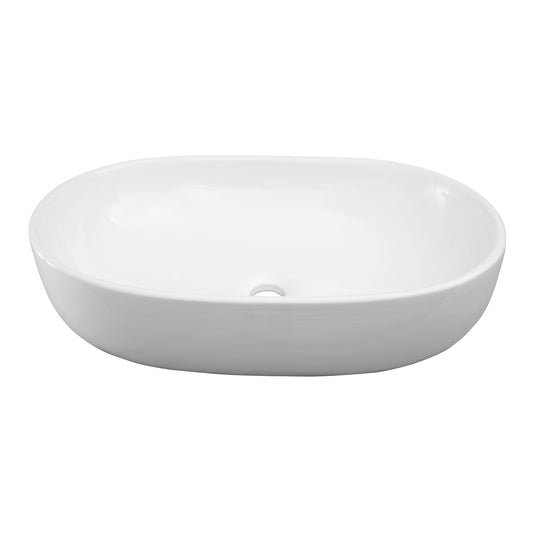 Kesha 23" Oval Vessel Basin Sink in White
