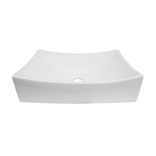 Styx 510 Rectangle Vessel Basin Sink in White