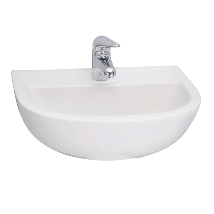 Compact 500 Wall Hung Bathroom Sink White for  8" Widespread