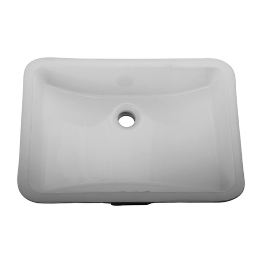 Cleo Undermount Bathroom Sink 18" x 12" in White