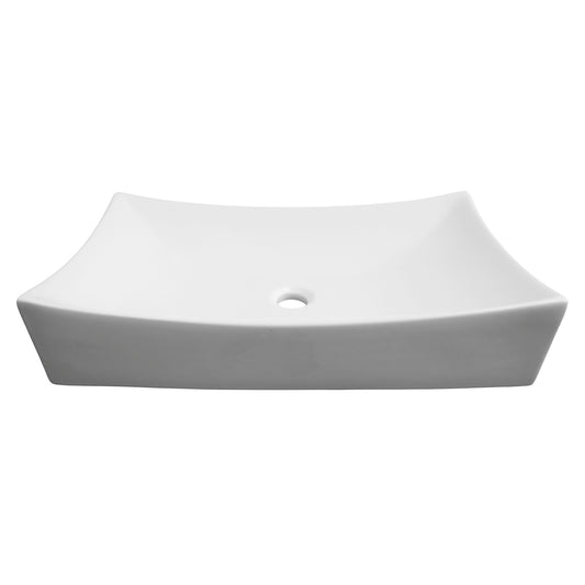 Porter Vessel Basin Sink 26" x 16" Rectangle in White