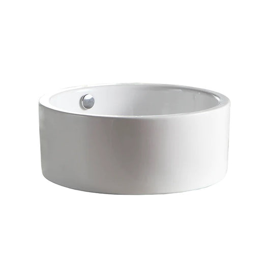 Sheridan Vessel Basin Sink 16" Cylinder Circle in White