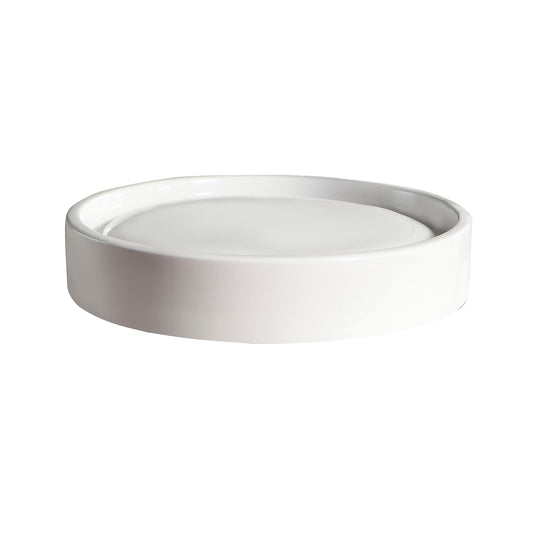 Selma Vessel Basin Sink 20" Cylinder Circle in White with Drain Cover