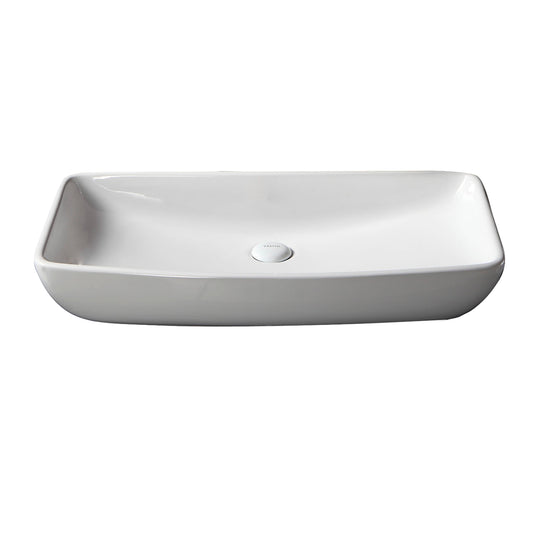 Pericon Modern Vessel Basin Sink 28" x 15" Rectangle in White