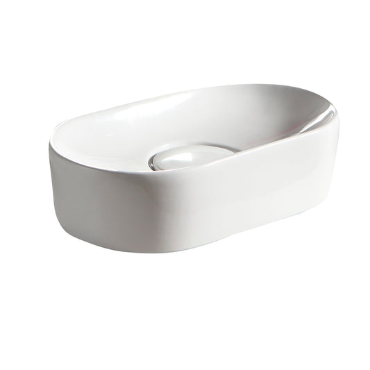 Honora Vessel Basin Sink 19" x 11" Oval in White