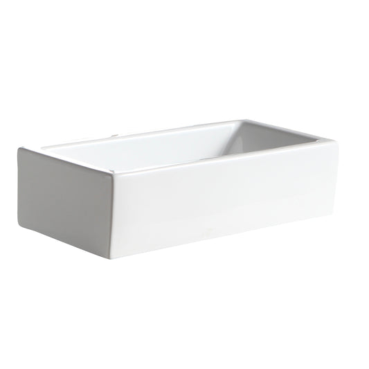 Randolph Vessel Basin Sink 19-1/2" x 10" Slim Rectangle in White