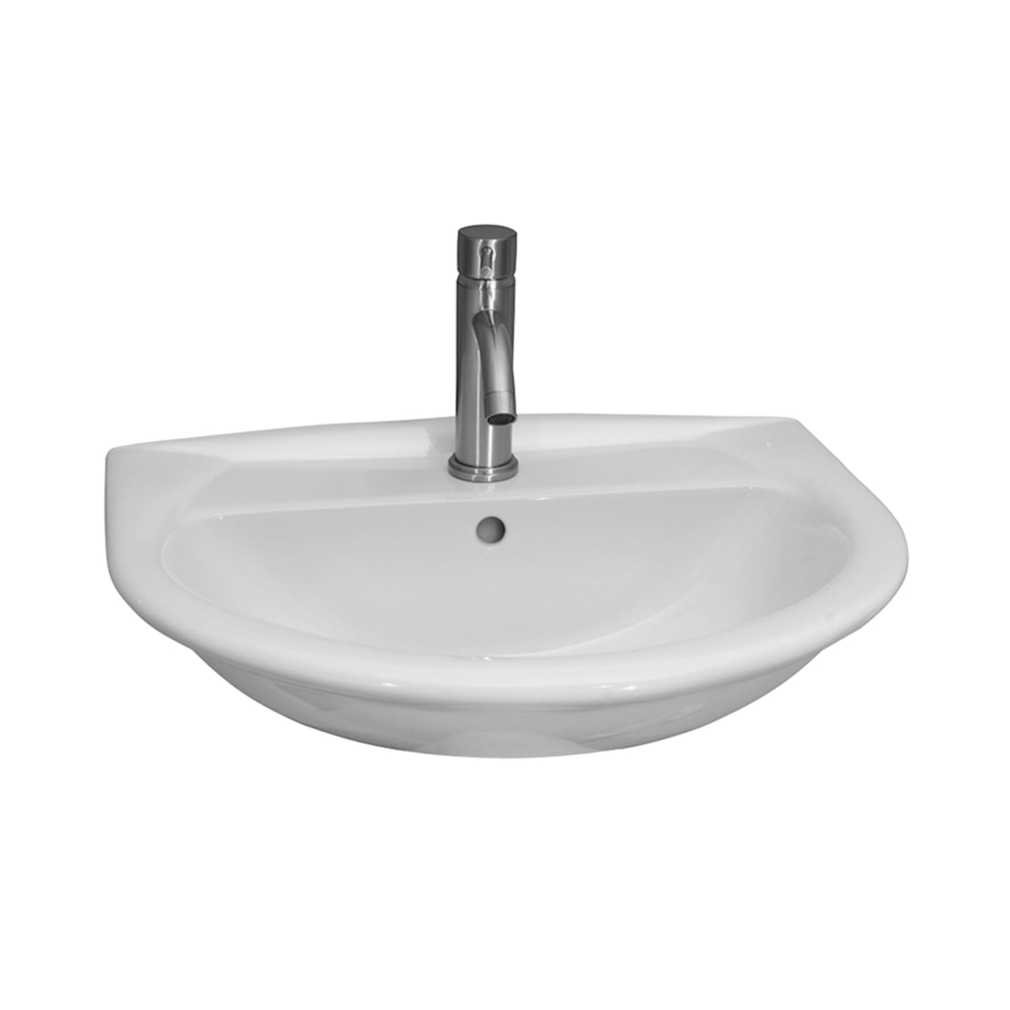 Karla 505 Wall Hung Sink with 1 Faucet Hole and Overflow White
