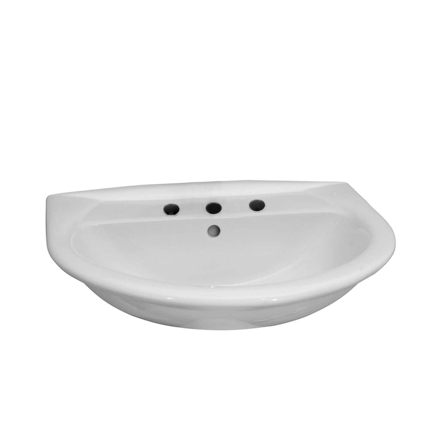Karla 505 Wall Hung Sink for 8" Widespread and Overflow White