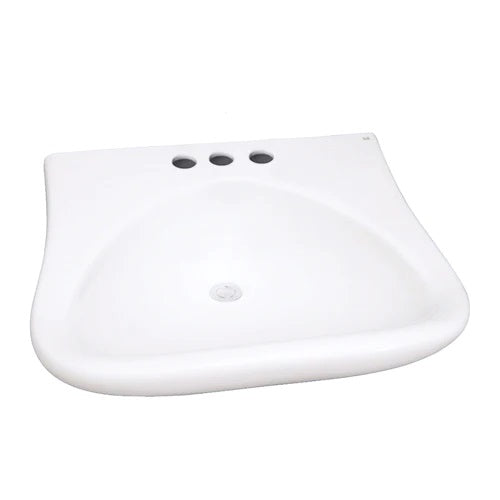 Bella Wall Hung Sinkin White for 4" Centerset Faucet