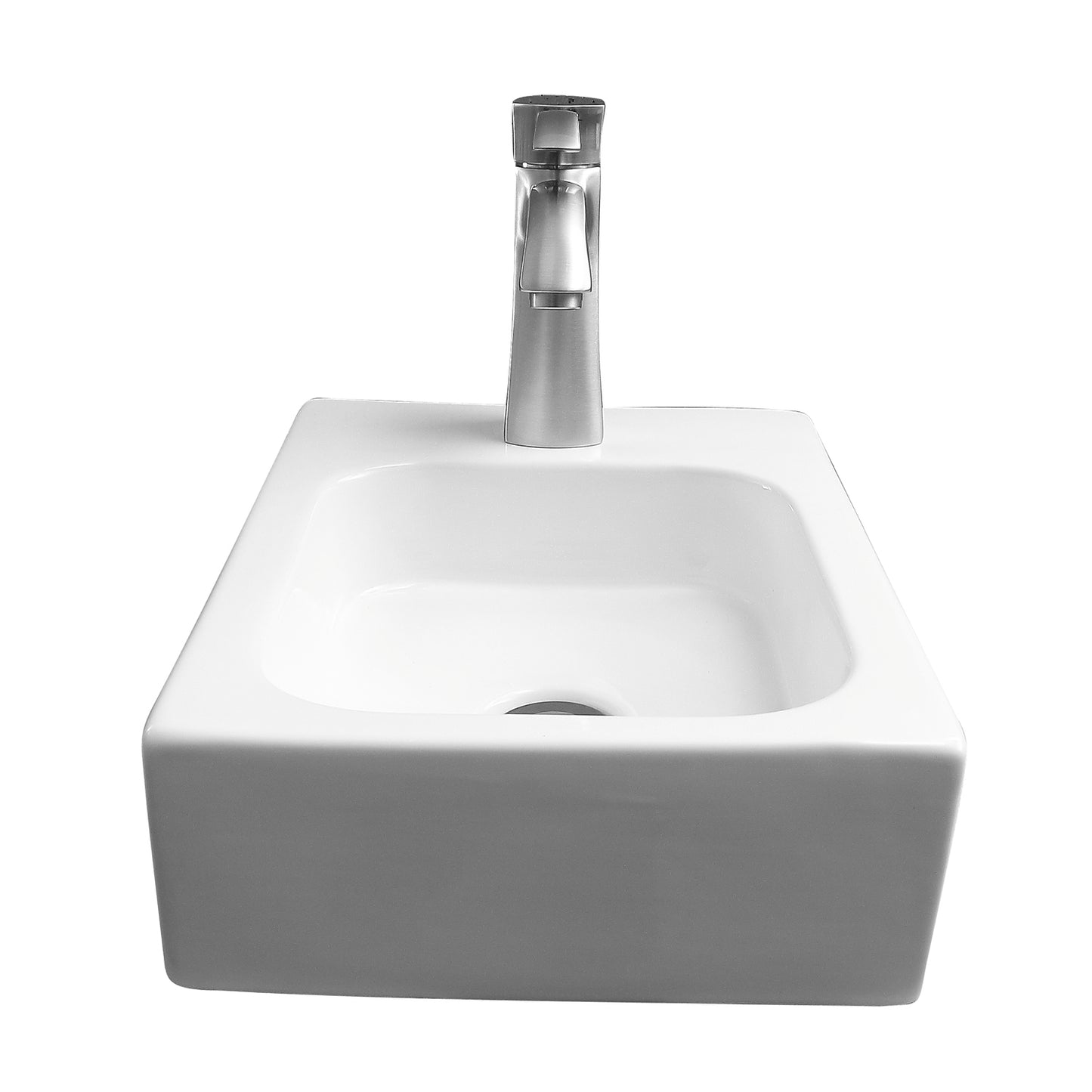 Gaston Wall Hung 11" X 15" Sink White with 1 Faucet Hole