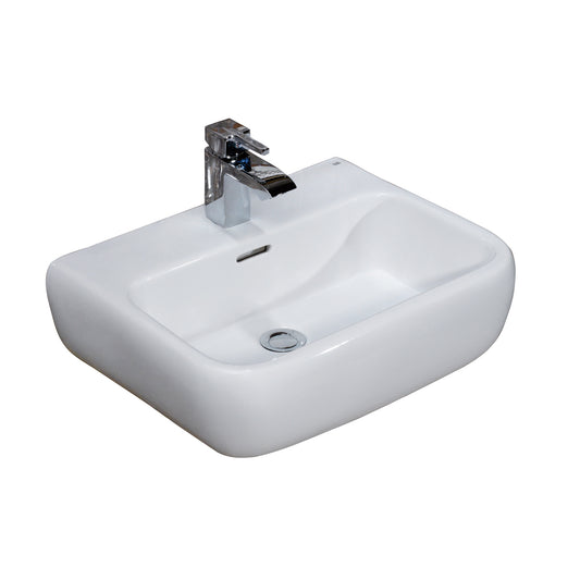 Metropolita 420 Wall Hung Sink White with 1 Faucet Hole