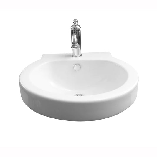 Bryant Wall Hung 20" Oval Sink White for 4" Centerset