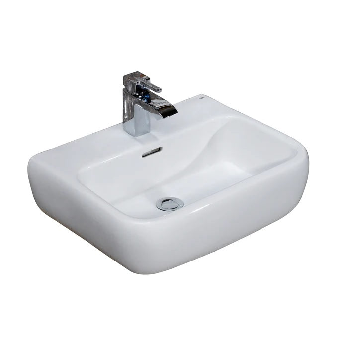 Metropolitan 420 Wall Hung Sink in White for 4" Centerset
