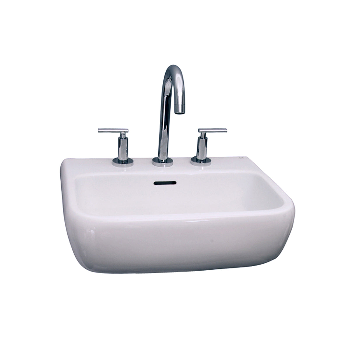 Metropolitan 600 Wall Hung Sink in White for 8" Widespread