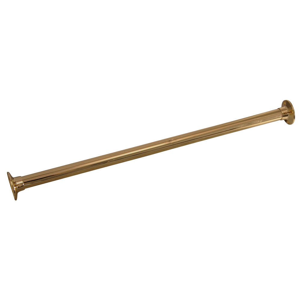 108" Straight Shower Rod in Polished Brass