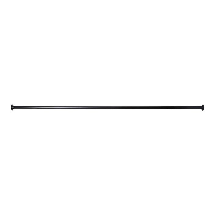 48" Straight Shower Rod in Matte Black