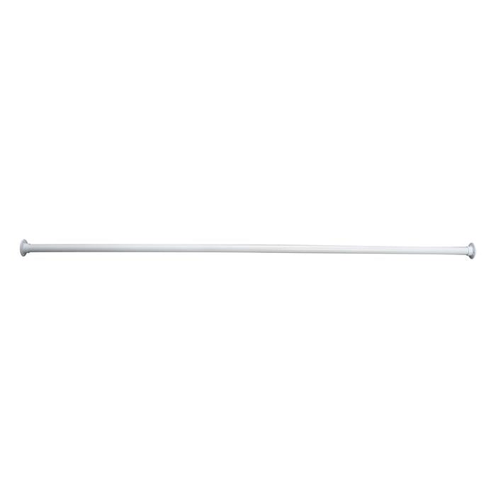 72" Straight Shower Rod in White
