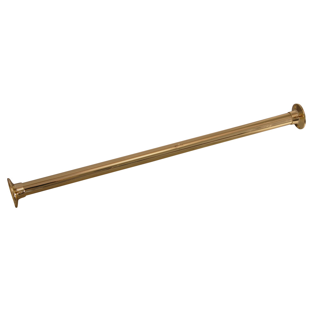48" Straight Shower Rod in Polished Brass