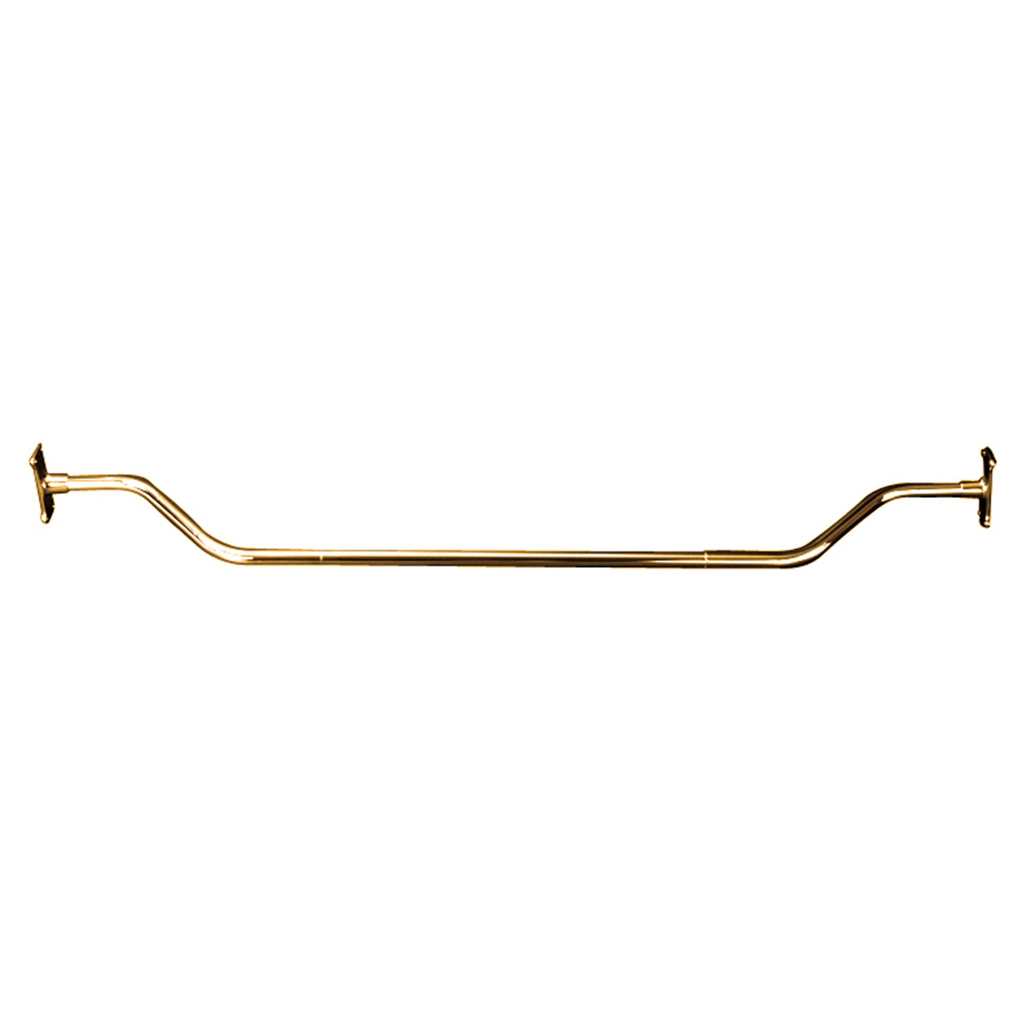 4120 Cellini Shower Enlarger Rod, 72" w/Flanges in Polished Brass